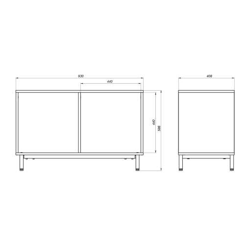 Шкаф-стеллаж модульный «Рио» 2х1 во Владимире