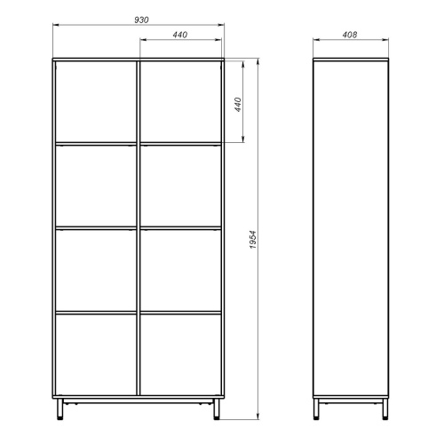 Шкаф-стеллаж модульный «Рио» 2х4 во Владимире